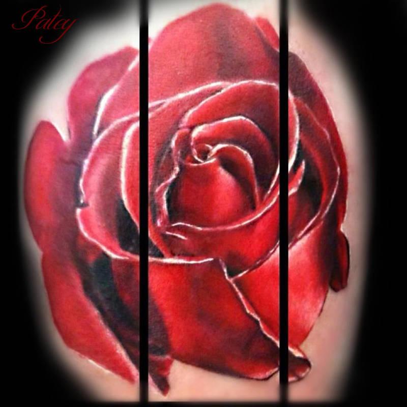 Realistic Rose Tattoo by Patey TattooNOW